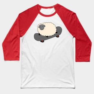 Skateboard Sheep Baseball T-Shirt